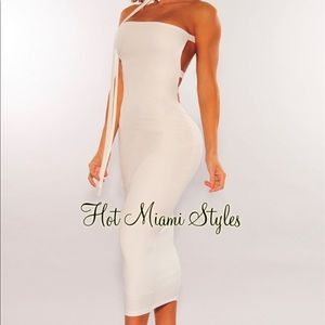 Hot Miami Style White Dress
